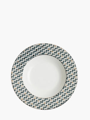 Zarina Plate Soup 23Cm Swirl Grey S6