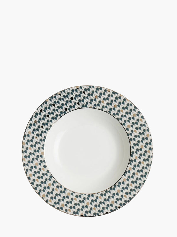 Zarina Plate Soup 23Cm Swirl Grey S6