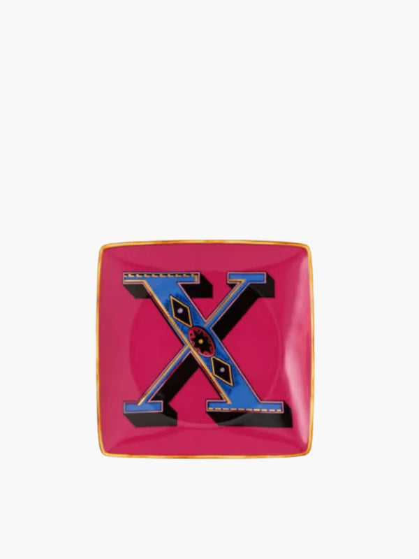 Versace  Holiday Alphabet X Bowl 12 Cm Sq. Flat