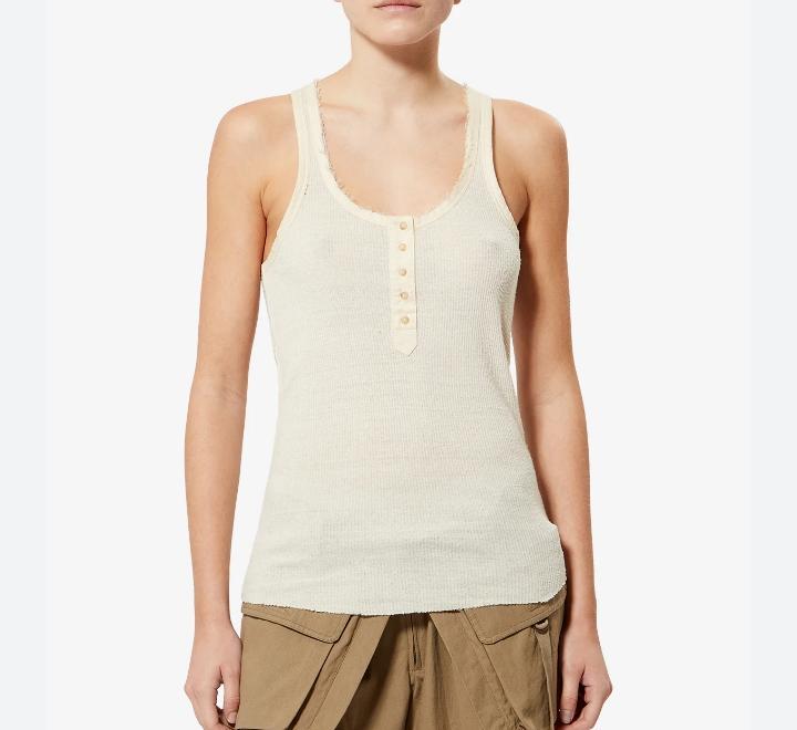 Isabel Marant Top Buttoned Vest Ecru