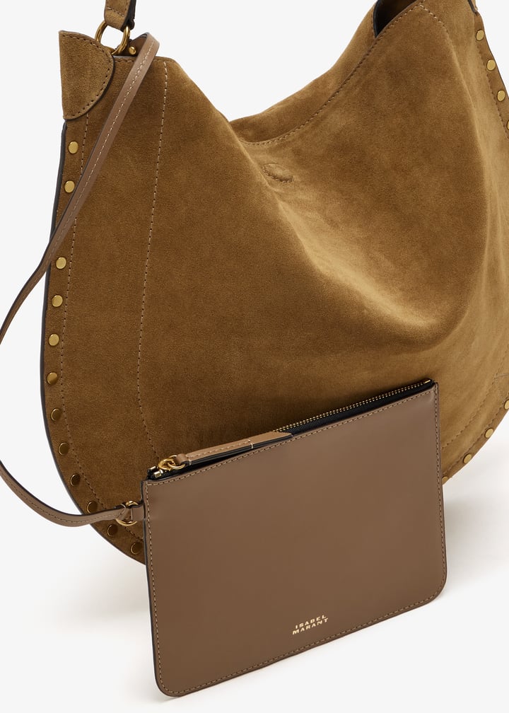 Isabel Marant Oskan Hobo Soft Shoulder Bag Taupe