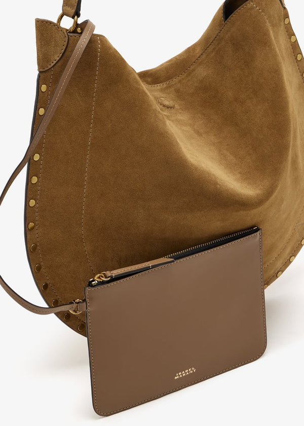 Isabel Marant Oskan Hobo Soft Shoulder Bag Taupe