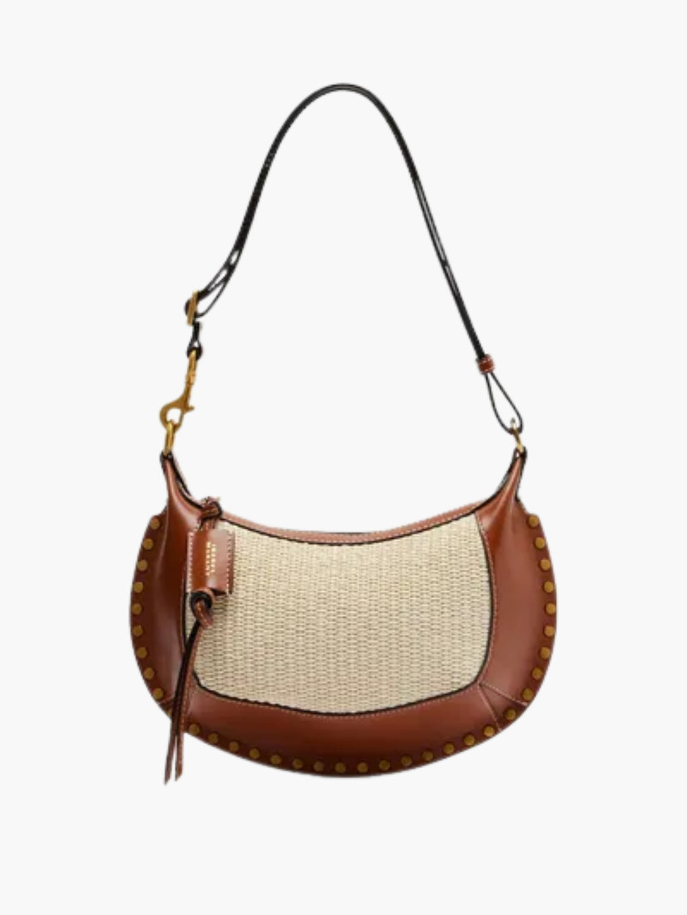 Isabel Marant Oskan Moon Shoulder Bag Natural/Cognac