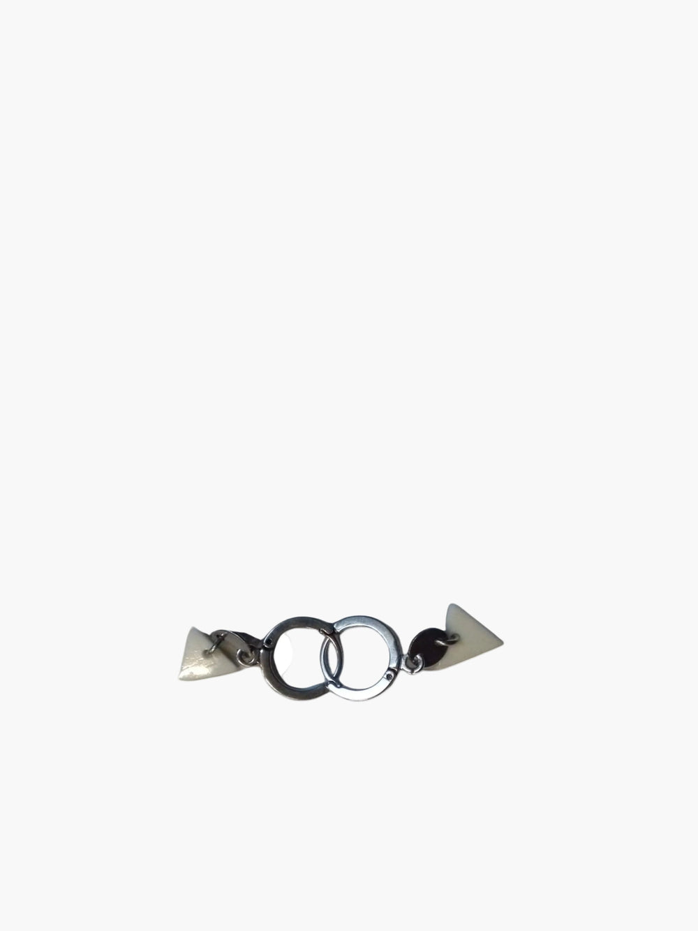 Isabel Marant Earring Single Pochon 8X13 / Bt 7.5 Ecru-Silver