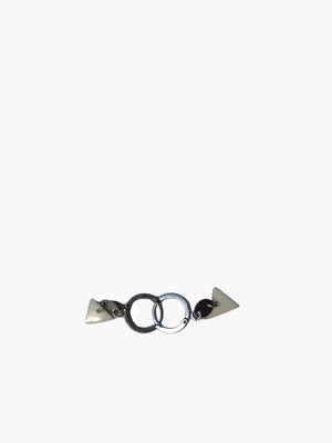 Isabel Marant Earring Single Pochon 8X13 / Bt 7.5 Ecru-Silver