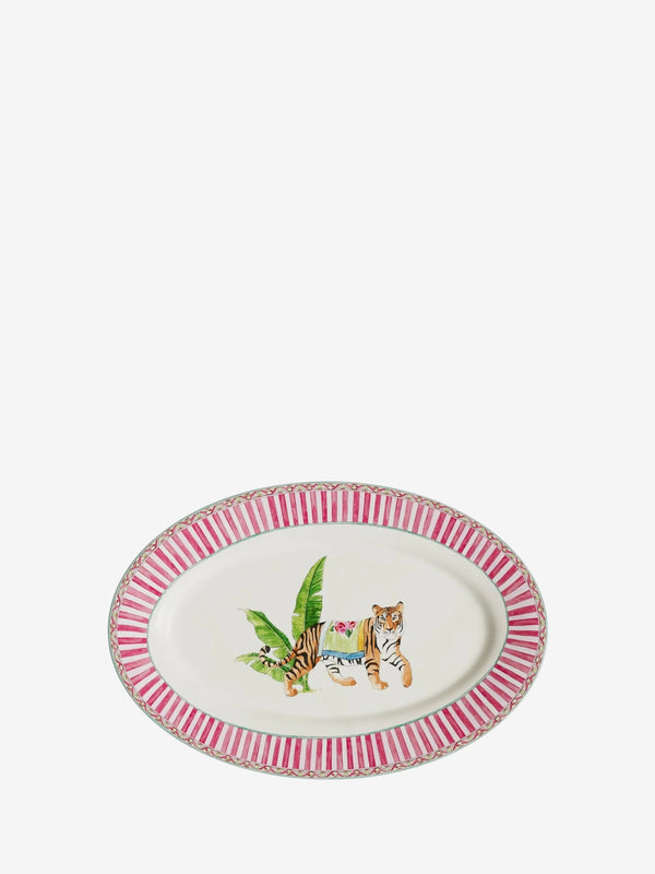 Lisa Corti Oval Tray 36X24,5 Porcelain Sariska Pink 36X24,5
