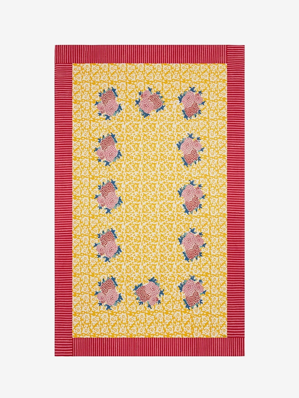 Lisa Corti Tablecloth 180X350 Arabesqua Corolla Gold-Natural