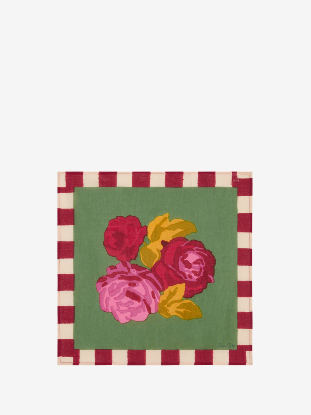 Lisa Corti Handkerchief 50X50 Nizam Flower Green 2