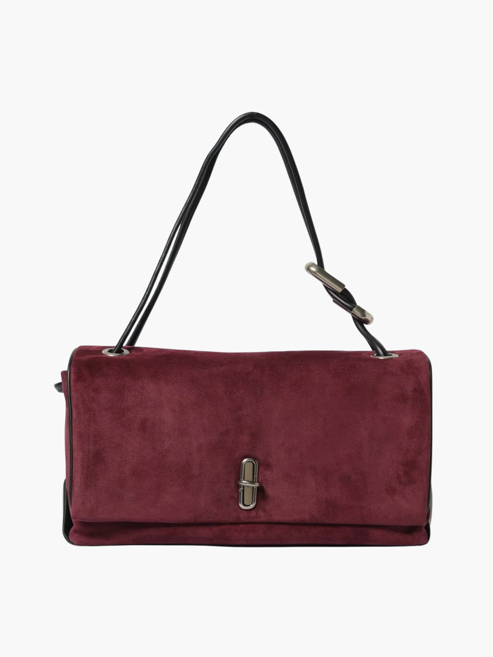 Marc Jacobs Bag Large Dual Shoulder Suede Dual Dark Plum