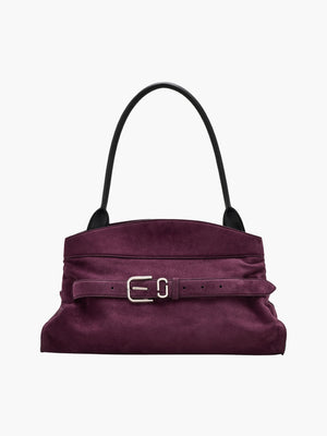 Marc Jacobs Bag Satchel Suede Dakota Dark Plum