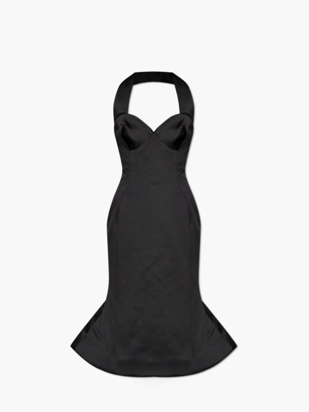 Marc Jacobs Dress Sculpted Satin Halte Black