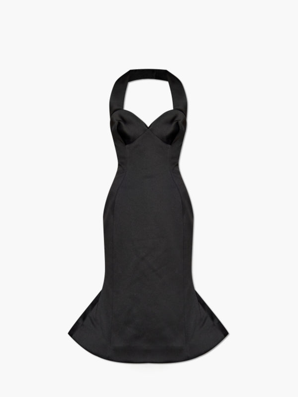 Marc Jacobs Dress Sculpted Satin Halte Black