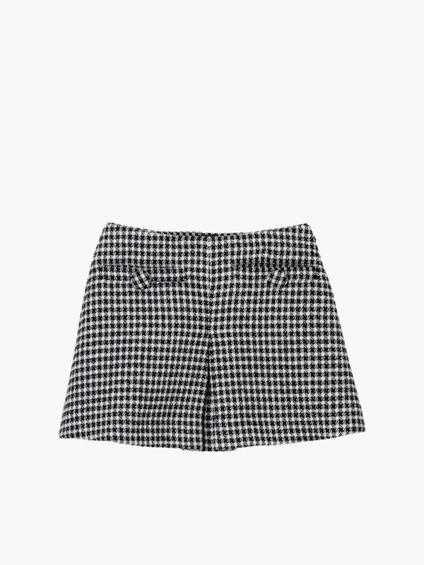 Marc Jacobs Skirt Mini Gingham Tweed Black Multi