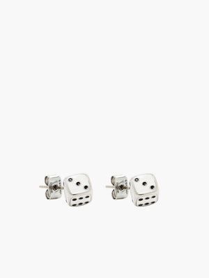 Marc Jacobs Dice Stud Earrings Silver/Multi