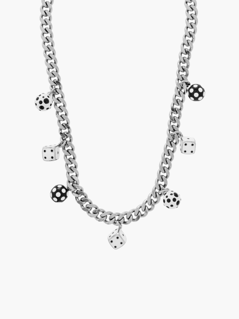 Marc Jacobs Dice Charm Necklace Silver/Multi