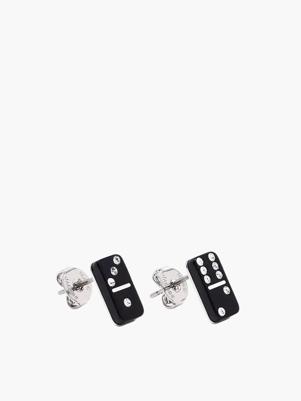 Marc Jacobs Domino Stud Earrings Silver/Black