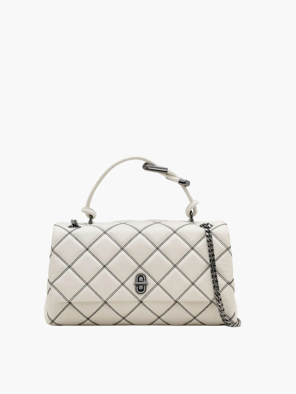 Marc Jacobs Bag Shoulder Bi Color Quilted Leather Dual Chain White/Black