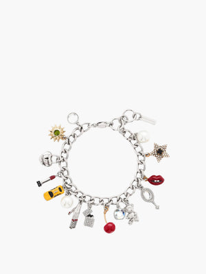 Marc Jacobs Trinket Charm Bracelet Silver/Multi
