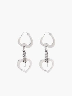 Marc Jacobs Heart Handcuff Earrings Light Anti