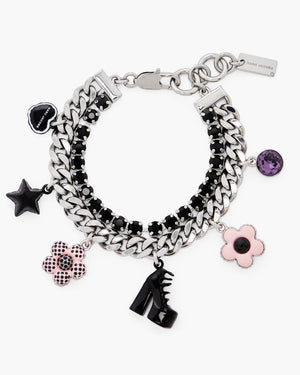 Marc Jacobs Bracelet Mini Icon Dot Charm Silver/Multi