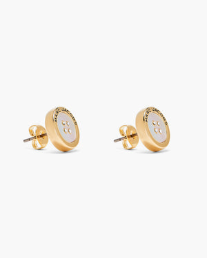 Marc Jacobs Earrings Button Mop Stud Gold