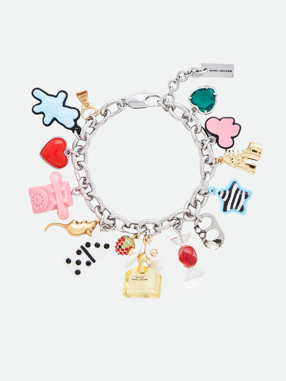 Marc Jacobs Sticker Statement Bracelet Silver/Multi