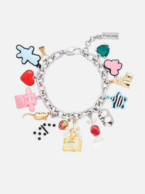 Marc Jacobs Sticker Statement Bracelet Silver/Multi