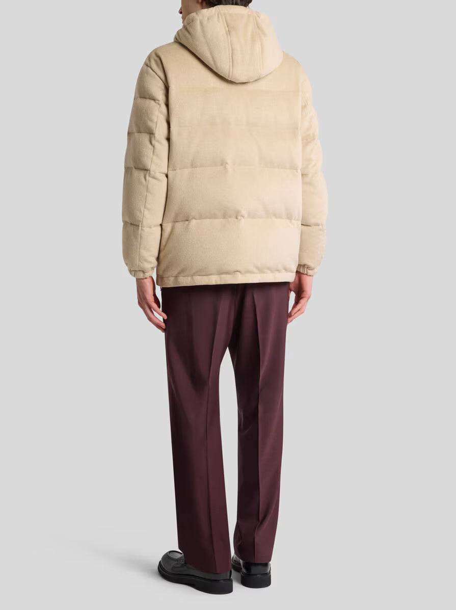 Etro Down Jacket W/ Welt Pkt Tan