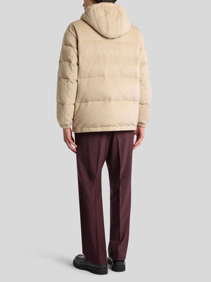 Etro Down Jacket W/ Welt Pkt Tan