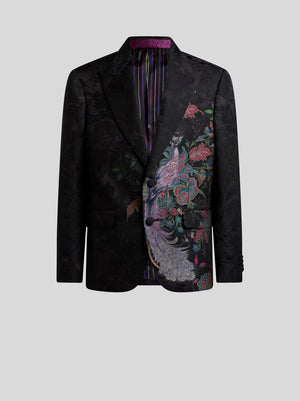Etro Blazer Evening Peacock-Floral Black-Multi