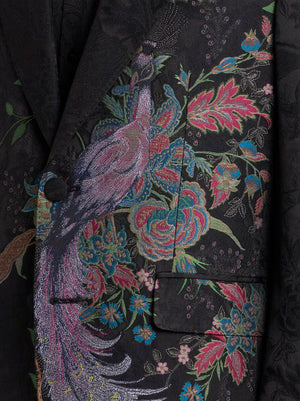 Etro Blazer Evening Peacock-Floral Black-Multi