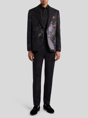Etro Blazer Evening Peacock-Floral Black-Multi