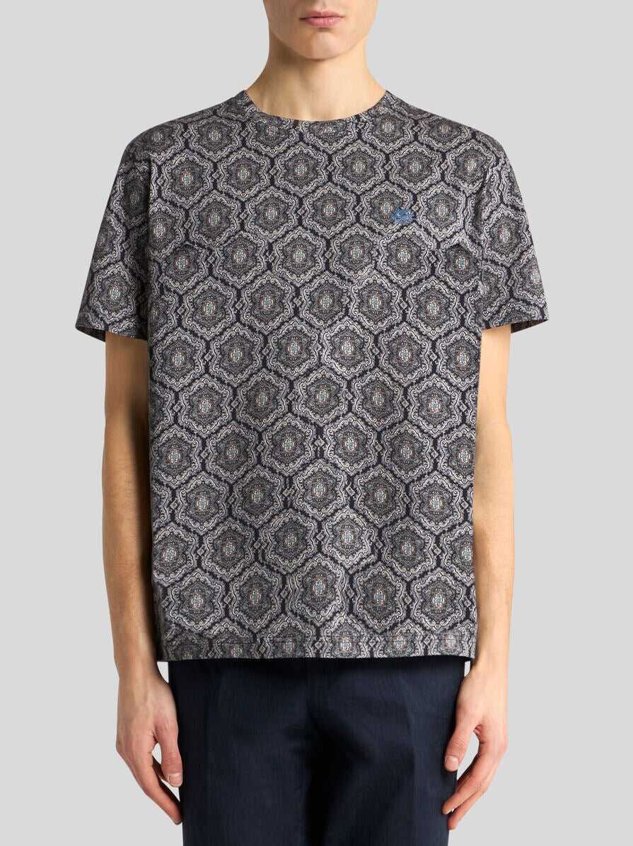 Etro T-Shirt Roma Paisley Print Multi