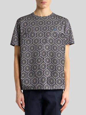 Etro T-Shirt Roma Paisley Print Multi