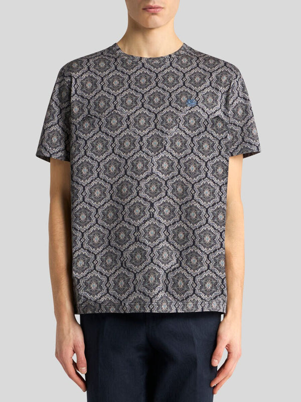 Etro T-Shirt Roma Paisley Print Multi