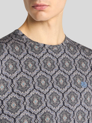 Etro T-Shirt Roma Paisley Print Multi