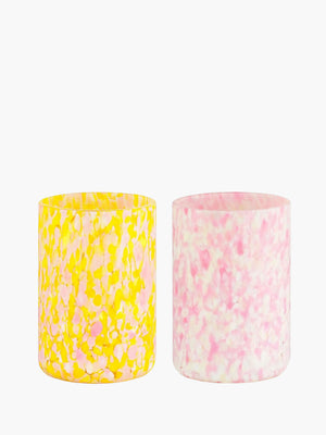 Stories Of Italy Tumbler Macchia Su Set Of 6 Pink Mix
