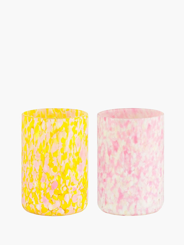 Stories Of Italy Tumbler Macchia Su Set Of 6 Pink Mix