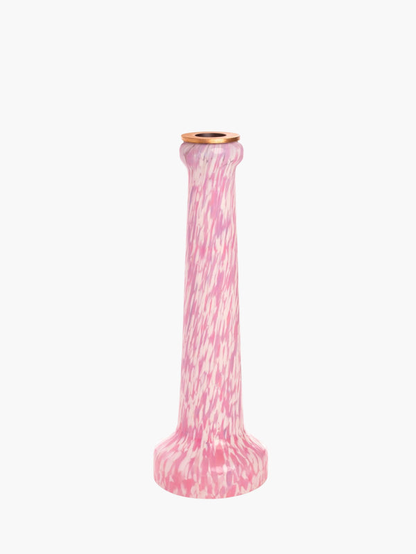 Stories Of Italy Candlestick Ivory & Pink