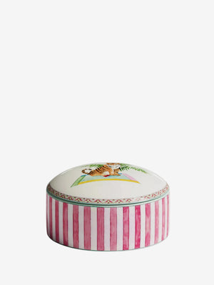 Lisa Corti Jewelry Box 13X6,5 Porcelain Sariska Pink Diam 13
